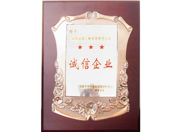 2013年度“三星誠(chéng)信企業(yè)”